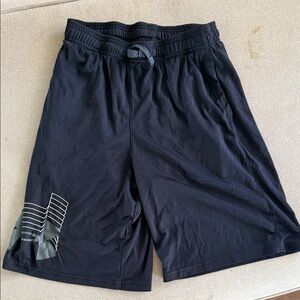 Under Armour Black Athletic Shorts with Gray Accents